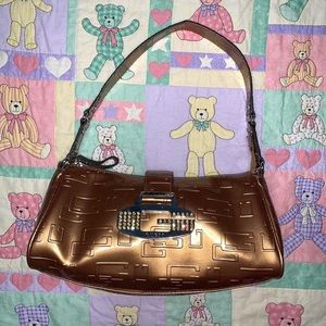 Y2K gold vintage guess purse